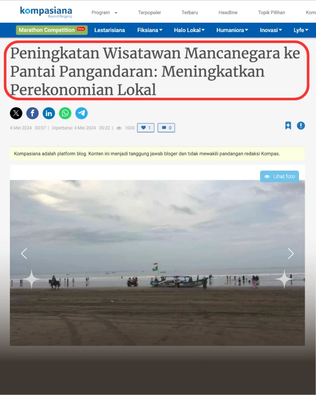 Pemandangan Pantai Pangandaran