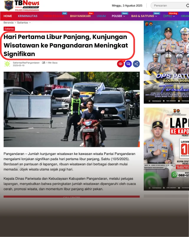 Pemandangan Pantai Pangandaran